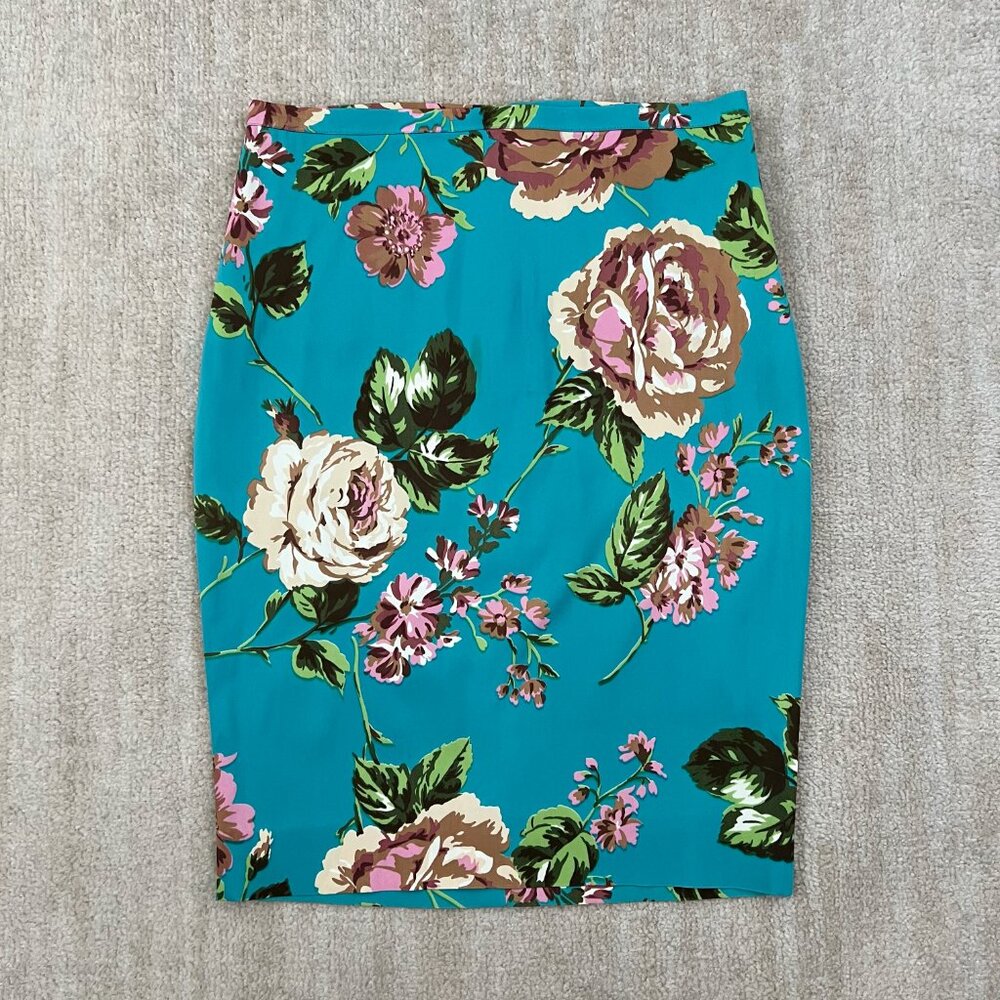 Vintage Dolce & Gabbana Floral Pencil Midi Skirt 30/44